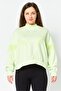 Women Oversized Fit Long Sleeve Outdoor Sweatshirt, Light Green