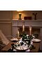 Glass Hurricane Candleholder Set of 3 - Gold Ribbed Glass Candlesticks - 6