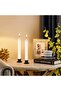 Taper Candle Holder Set of 8, Matte Black Round Candlestick Holders - 6
