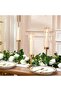 Glass Hurricane Candleholder Set of 3 - Gold Ribbed Glass Candlesticks - 5