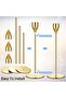 Gold Candle Holders, Set of 3 - Metal Taper Candlestick Holders, Fits 3/4" Candles - 3