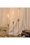 YFFS Candle Holder, Set of 3 Retro Metal Candlesticks - Silver - 6