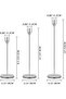 Candle Holders, 3 PCS Silver Decorative Candlestick Holders for Taper Candles - 4
