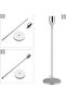 YFFS Candle Holder, Set of 3 Retro Metal Candlesticks - Silver - 2