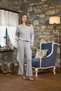 Collar Detail Comfortable Fit Women's Pajama Set Cossybyaqua 26250 - 2