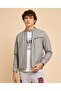 Textured Knit Jacket With Zipper Closure