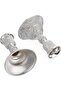 2PCS Brass Taper Candle Holders, 4"H, Silver - 5
