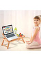 OneDcor Adjustable Bamboo Laptop Table for Bed – Foldable Lap Desk with Cooling Fan & Drawer - 4