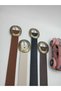 Women's Dress Belt with Vintage Buckle, Coat Belt, Trouser Belt - 3