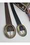 Women's Dress Belt with Vintage Buckle, Coat Belt, Trouser Belt