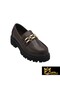 Women's Brown Genuine Leather Shoes 505320568-1 - 3