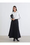 Alita City Lcw Modest Black Dobby Plain Long Women's Skirt with a Difference