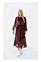 Women's Velvet Boho Skirt & Blouse Set Brown - 4