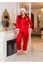 Special Design New Year's Pajama Set Lightweight Furry 3 Pieces
