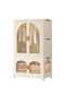 2 Layers Stylish Multi-Function Storage Cabinet & Children's Wardrobe with 10 Piece Cloth Hanger