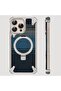 iPhone 16 Pro Max Case — Metal 360° Rotating Kickstand, Carbon Fiber (Blue) - 4
