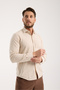 Slim Fit Cotton Linen Textured Men's Shirt - 4