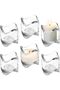 Tea Light Votive Candle Holders (Set of 6) - Clear Glass