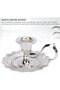 Vintage Retro European Handheld Zinc Alloy Candlestick Holder (Silver) - 5
