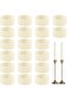 20 Pcs Taper Candle Holder Grips - Non-Slip Light Beige Rubber Candle Base Inserts