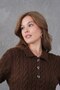 Hair Braid Detail Half Placket Button Polo Neck Knitwear Sweater Aw25Kz0097 - 6