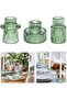 Pink Crystal Glass Candle Holders, 3-Piece Tea Light & Taper Set - 5