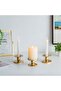 Gold Candle Holders for Pillar & Taper Candles, 4-Pack - 3