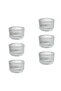 Clear Glass Tealight Holder Set, 3.5 cm, Stackable Design, 6-Pack