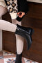 Carla Black Leather Low Heel Women's Boots – Comfortable Wear, Elegant Design - 5