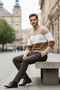 Slim Fit Crew Neck Patterned 50% Cotton Knitwear Sweater - 6