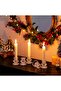 Glass Taper Candle Holders, 10PCS Clear Crystal Ribbed Candlestick Holders - 2