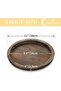 Rustic Wooden Tray Candle Holder - 11 inch Round Wood Candle Plate - 4