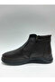 Genuine Leather Laceless Zippered Flexible Rubber Sole with Fur Inside Brown Winter Men's Boots - 3