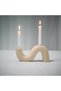 Ceramic Taper Candle Holder, Cream -