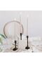 3 Pcs Candle Holders for Taper Candles, Metal Candle Stand (Black) - 7