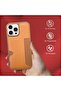 iPhone 16 Pro Max Leather Anti-Fingerprint Case with Wallet Card Slot (Brown) - 4