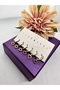 Colorful Zircon Stone Heart Shape 6 Piece Steel Earring Set - 3