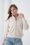 Oversized Mock Neck Zippered Knitwear Cardigan Aw25Hi0065 - 6
