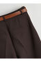 Lcw Vision Brown Belted Carrot Cut Women's Pleated Trousers - 2