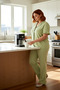 Women's Ruffled Sleeve Shirt Collar Knitted Pajama Set Functional Durable Quality Comfortable Stylish - 2