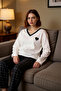 Women's Plaid Heart V-Neck Pajama Set Functional Durable Quality Comfortable Aesthetic Stylish