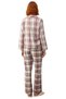 Women's Plaid Flannel Pajama Set Shirt Collar Long Sleeve Functional Durable Quality Stylish - 5