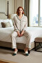 Women's Floral Shirt Collar Long Sleeve Pajama Set Functional Durable Quality Comfortable - 3