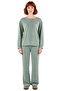 Women's Soft Tuşe Knitted Pajama Set Crew Neck Long Sleeve Functional Durable Comfortable - 4