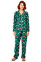 Women's New Year Themed Shirt Collar Pajama Set Functional Durable Quality Comfortable Stylish - 4