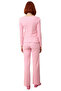 Women's V-Neck Corded Fabric Knitted Pajamas Set Functional Durable Quality Comfortable Aesthetic Stylish - 5