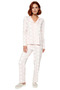 Women's Heart Patterned Plum Shirt and Pants Pajama Set Functional Durable Quality Stylish - 4