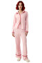 Women's Viscose Shirt Collar Pajama Set Striped Detail Functional Durable Quality Modern - 4