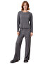 Women's Corded Fabric Knitted Relaxed Fit Lounge Set Functional Durable Quality Comfortable Casual - 4