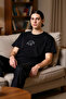 Men's Crew Neck Embroidered Pajama Set Functional Durable Quality Comfortable Aesthetic Stylish